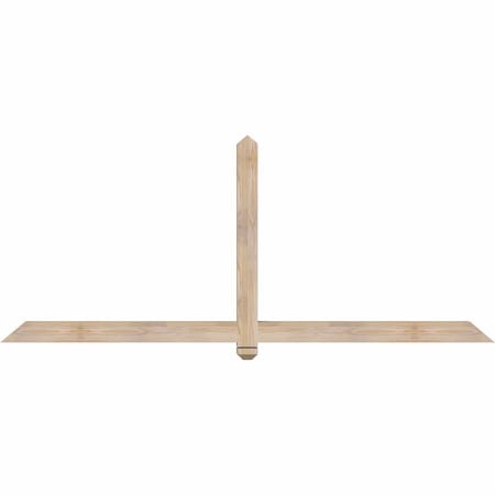 Ekena Millwork Eugene Smooth Timber Gable Bracket, Douglas Fir, 84"W x 35"H x 3 1/2"D x 3 1/2"F, 10/12 Pitch GBW084X35X0404EUG00SDF